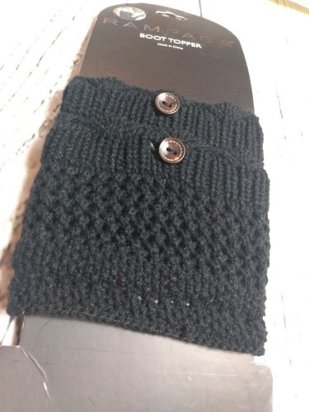 Boot Topper Black by Rampage New with Package